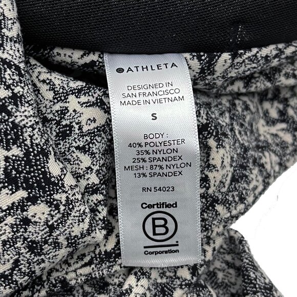 Athleta Black White Thumb Holes Salutation Textured Stretch Jacket Womens S - Picture 3 of 5